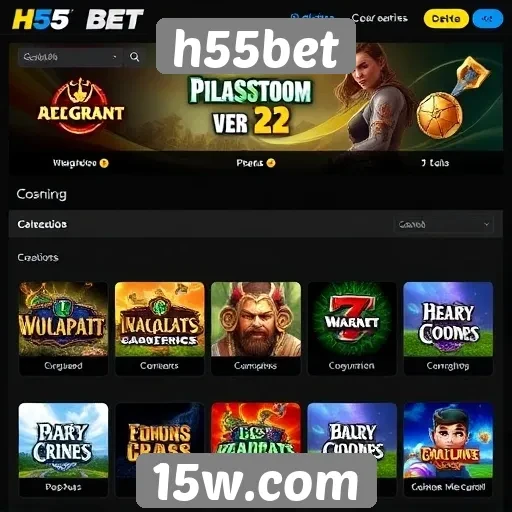 Comparativo das opções de jogos no h55bet